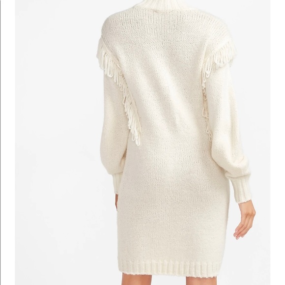 Express Cable knit fringe shoulder sweater dress. XS. NWT. - Picture 2 of 11